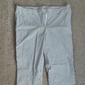 Adrianna Papell Pinstripe Pants White/Dark Gray  Size 6  Office Work Summer